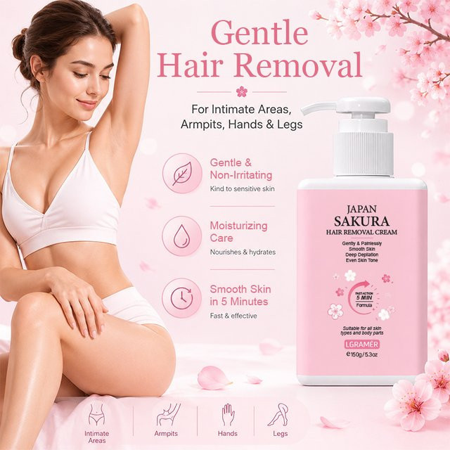 LGRAMER Haarentfernungscreme mit Haarwuchshemmer, 150 g, Damen - Bild 1