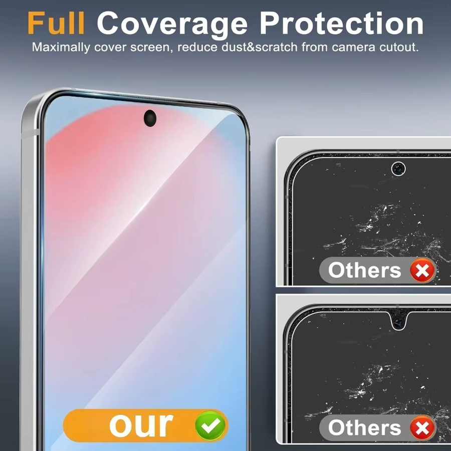 ZMZE 3er-Pack Displayschutz aus ultra-klarem gehärtetem Glas für Samsung Galaxy A57 A56 A55 A53 A37 A36 A35 A26 A25 A23 A17 A16 A15 A07, transparent und kratzfest - Bild 5