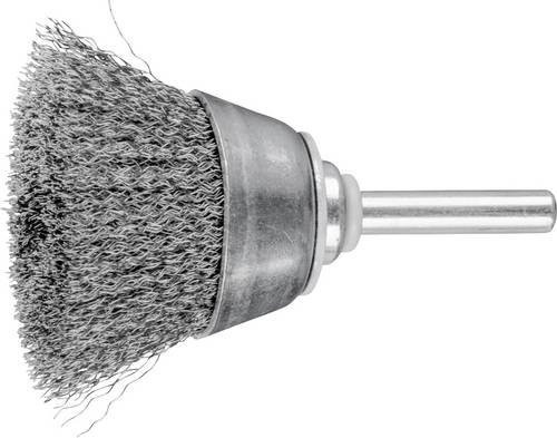 PFERD Topfbürste ungezopft für Winkelschleifer aus Stahl-Draht, Durchmesser: 40 mm, Schaft-Durchmesser: 6 mm, 10er Packung, Silber - Bild 1