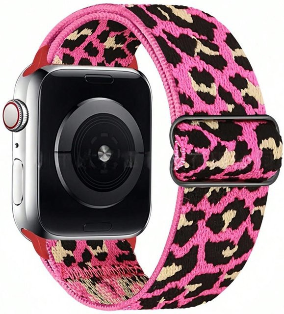 Uhrenarmband Nylon, Gepardenmuster, pink, Unisex - Bild 1