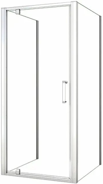 Duschparadies U-Duschkabine in U-Form aus Sicherheitsklarglas, Farbe: Transparent, B/T/H: 80 x 70 x 185 cm - Bild 1