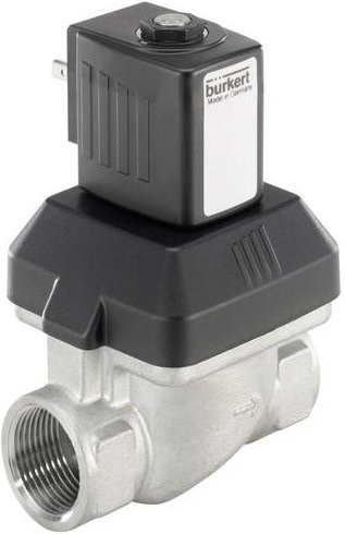 Bürkert Magnetventil 248955 6213 in Schwarz mit 24V Spannung - Bild 1