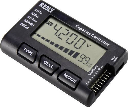 Reely LiPo-Checker RE-6546762 für Batterie-Zellen in Schwarz - Bild 1