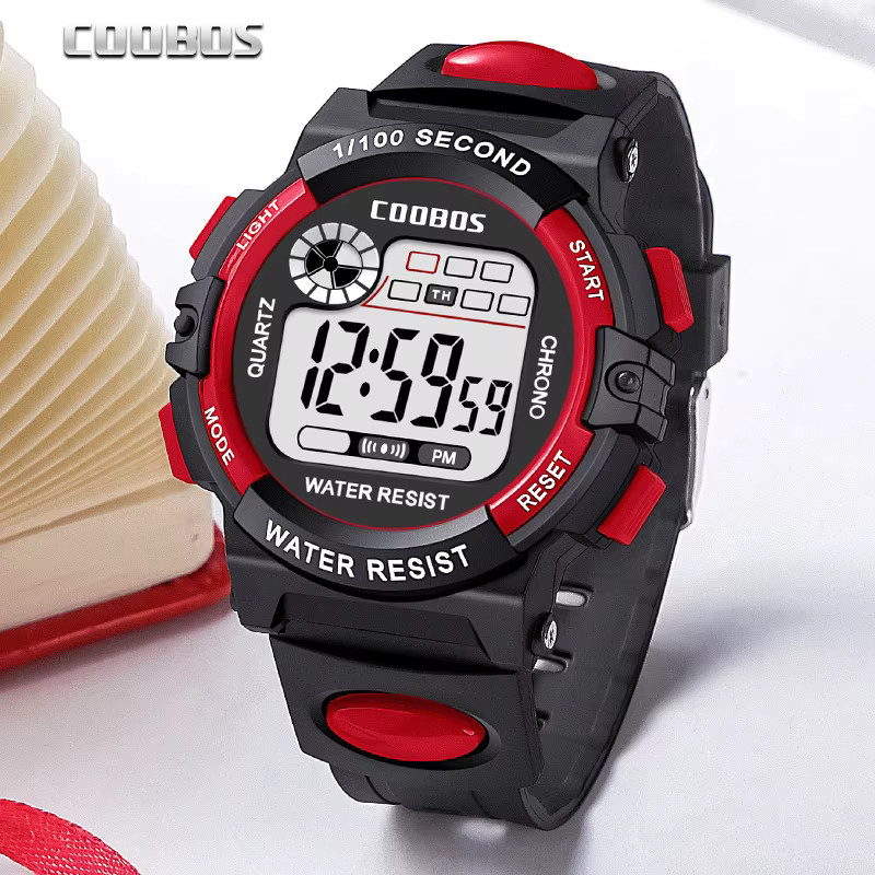 TINUORA Digitaluhr, Quarz, Kunststoff, Silikon, Schwarz, Kinder - Bild 3