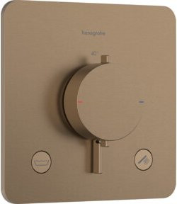 Hansgrohe Thermostat Ecostat Comfort Q UP Unterputz-Thermostatarmatur mit 2 Griffen in Bronze - Bild 1