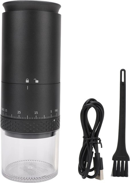 TOMTOP JMS One-Touch-Kaffeemühle mit 38 Geschwindigkeiten, wiederaufladbar, abnehmbare Kammer, Schwarz - Bild 1