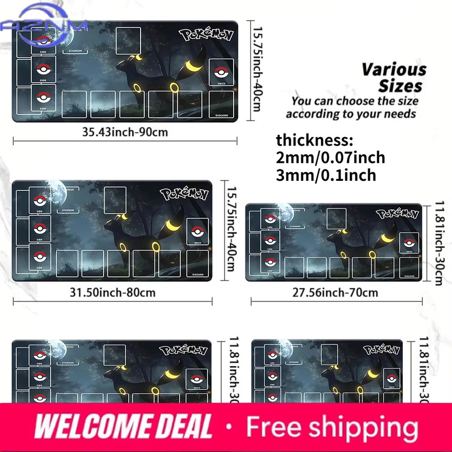Potdemiel Pokémon Night Scene Umbreon Playmat, Gaming-Schreibtisch-Mauspad - Bild 3