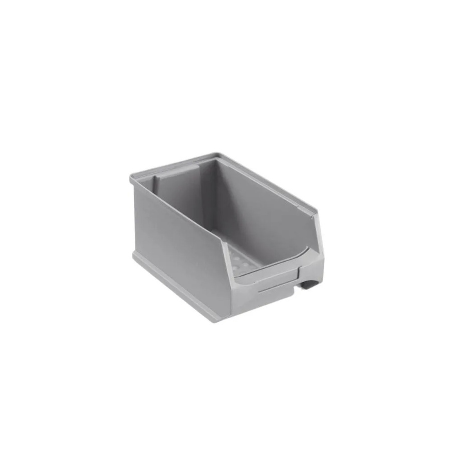 PROREGAL Sichtlagerbox Grau, Sortierbehälter mit Griffen und Stapelfunktion, Volumen: 2,8 Liter, B/T/H: 12,5 x 14,5 x 23,5 cm - Bild 2
