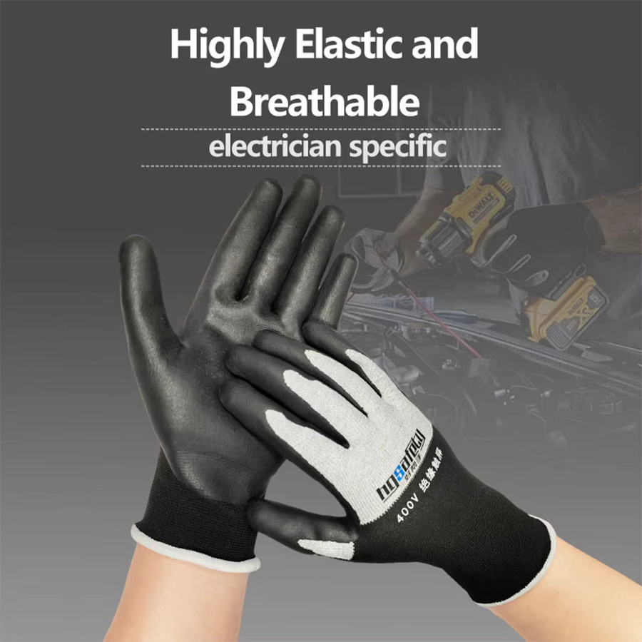 GAFASTWO Ultradünne Elektriker-Isolierhandschuhe aus Gummi mit Touchscreen-Funktion für 400 V/500 V zur elektrischen Sicherheit - Bild 4