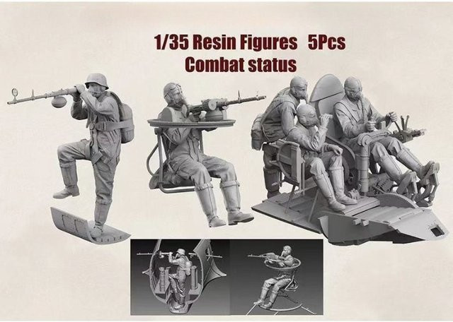 BAANFU History Hobby Miniatur-Soldat 5, Modellbausatz, Maßstab 1:35, Einzelfigur, unmontiert und unbemalt - Bild 1