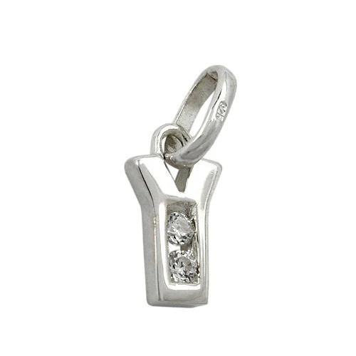 Colfem Anhänger Buchstabe Y, 925 Silber, Zirkonia, Unisex - Bild 1