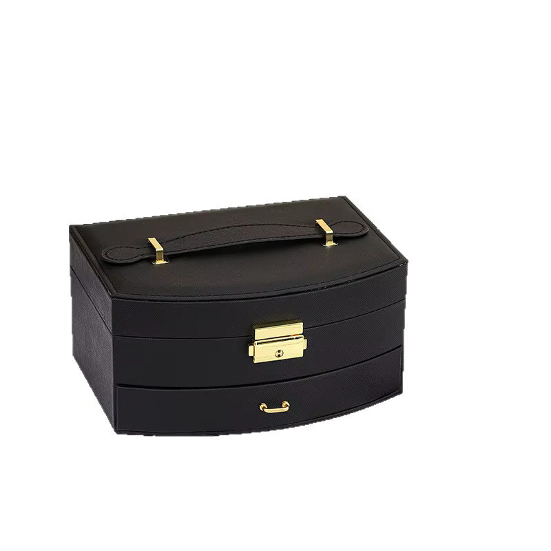 DELESYS Schmuckaufbewahrungsbox, fächerförmig, doppellagig, Unisex - Bild 3