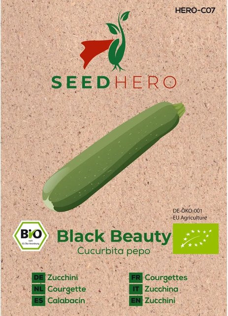 Seedhero BIO Zucchini Black Beauty Gemüsesamen - Bild 1