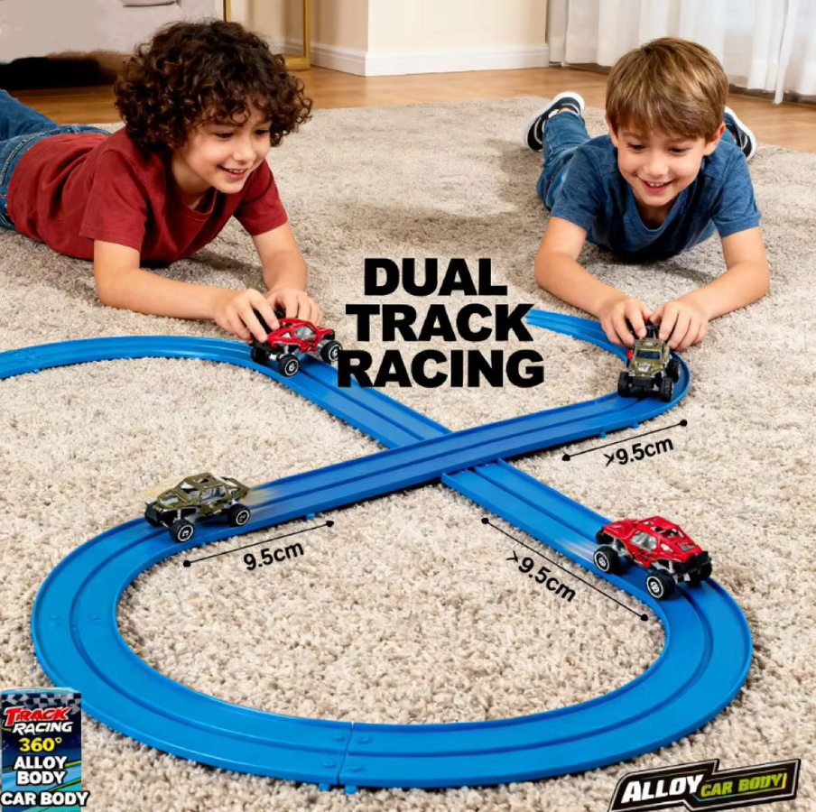 4M DIY-Rennstreckset mit Mini-Auto, Lernbauspielzeug, ab 3 Jahre - Bild 4