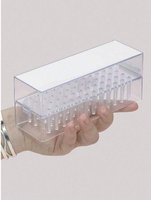 SZwatch Aufbewahrungsbox für 48 Nagelbohrer Bits, Staubdichte Organizer-Box aus Acryl in Transparent - Bild 1