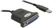 Delock USB 1.1 Adapterkabel USB-A auf Parallel DB25 Buchse Schwarz 0,80 m - Bild 1