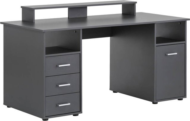 Schreibtisch Niels von Möbelpartner in Anthrazit, B/H/T: 150 x 86,7 x 70 cm - Bild 1