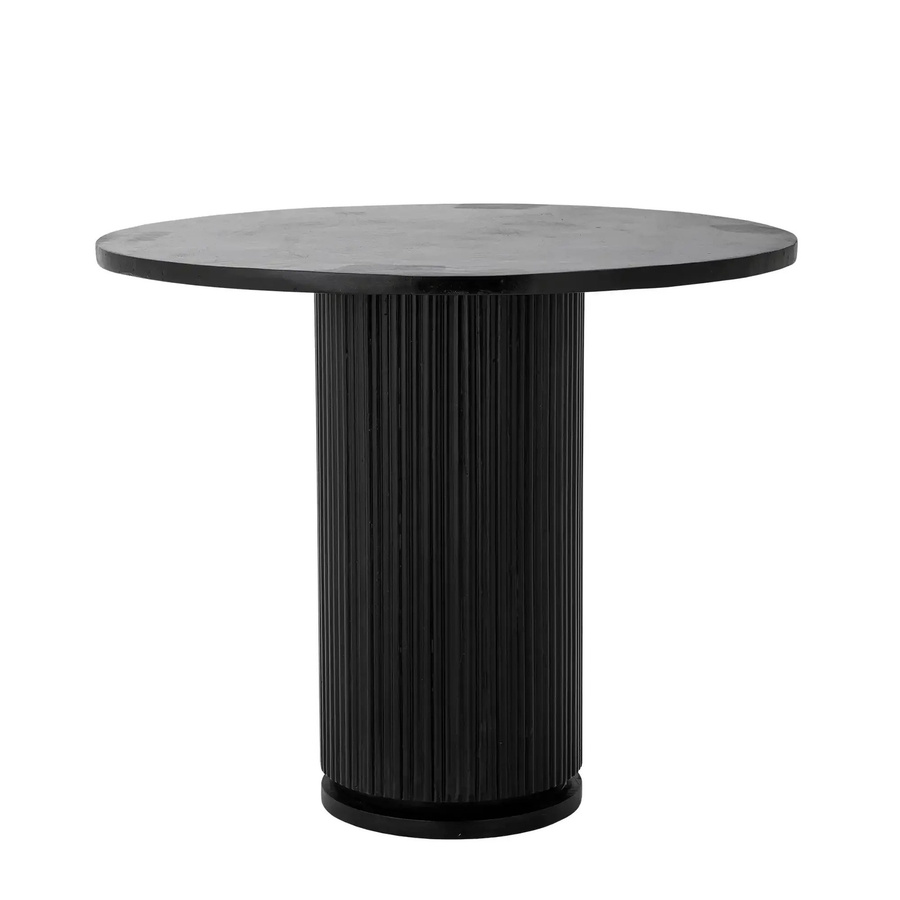 Bloomingville Esstisch Porto aus Mangoholz in Schwarz, rund, Durchmesser: 90 cm - Bild 1