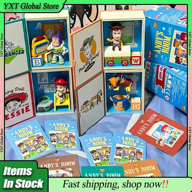 Popmart Toy Story Andy's Room Series Blind Box Anime Figur Woody und Jessie als Kawaii Ornament - Bild 1