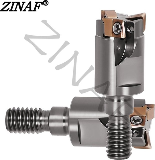 4N TE90 Fast Feed Locking Zahn Typ Fräser Kopf aus Wolframstahl in Silber, Modell 4NKT 060308 R-Einsatz - Bild 1