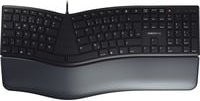 CHERRY KC 4500 ERGO Ergonomische Tastatur mit Handballenauflage, USB, QWERTZ Deutsch, Schwarz - Bild 1