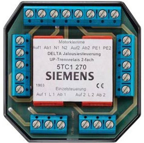 Siemens DELTA Jalousiesteuerung UP-Trennrelais 2-fach mit Einzelsteuerung AC 230V 8A 5TC1270 - Bild 1