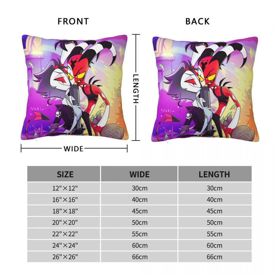 JMG Clothing Kissenbezug Stolas X Blitz Helluva Boss Vintage Design, Mehrfarbig, B/T/H: 50 x 50 x 0 cm - Bild 4