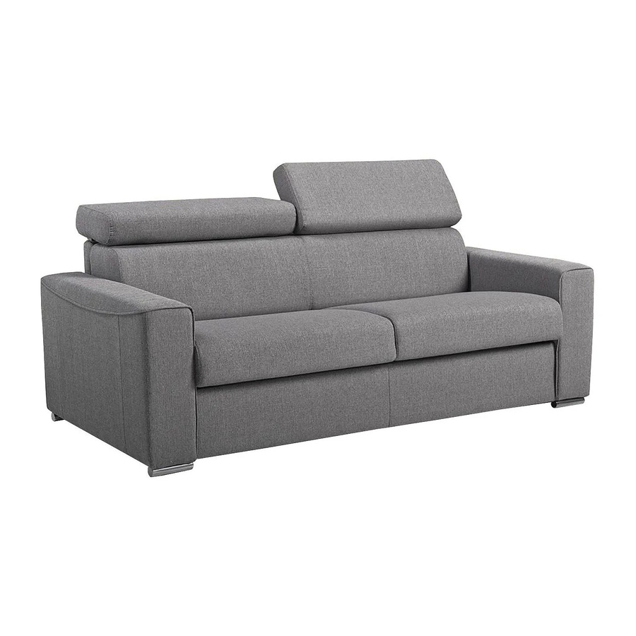 Schlafsofa Vizir von Vente-unique in Grau mit Stoffbezug und Breite: 196 cm - Bild 2