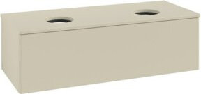 V&B Antao Waschtischunterschrank mit LED-Beleuchtung, Farbe Lacquer Grau, B/T/H: 120 x 50 x 36 cm - Bild 1