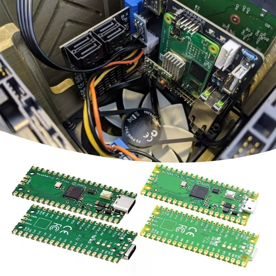 Raspberry Pi Pico W Entwicklungsboard mit Wi-Fi und Pin-Header für MicroPython und C++ in Grün - Bild 3