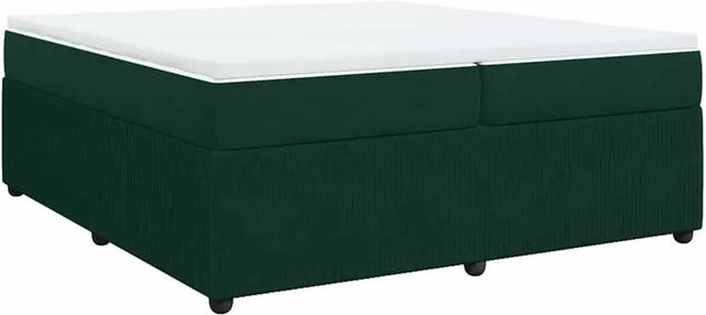 vidaXL Boxspringbett mit Matratze Dunkelgrün Samt B/T: 200 x 200 cm - Bild 1