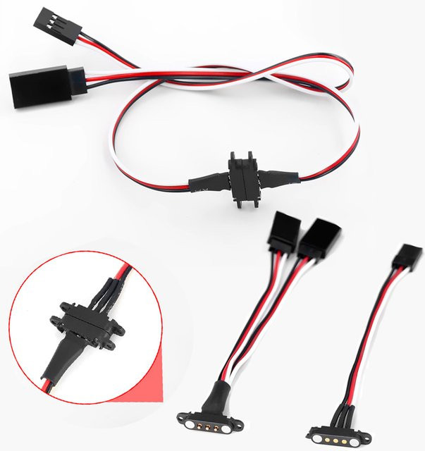 OGRC Autolampe Magnetisches Verlängerungskabel 1-zu-2 Y-Kabel, JR-Verlängerungskabel - Bild 1