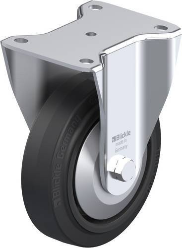 Blickle Bockrolle BH-POEV 160KAD-FA in Schwarz und Grau mit Schraubbefestigung, Rad-Durchmesser: 160 mm, Tragfähigkeit: 400 kg - Bild 1