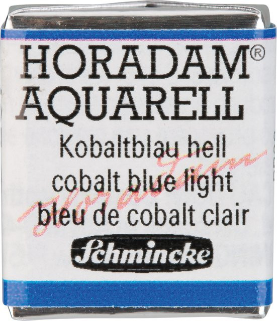 Schmincke HORADAM Aquarellfarbe Kobaltblau hell im 1/2 Näpfchen - Bild 1