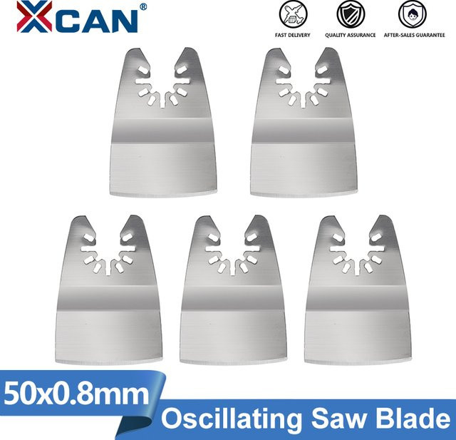 XCAN Edelstahl-Multitool-Sägeblatt mit Schnellwechsel-Funktion für oszillierende Elektrowerkzeuge, Silber, Breite: 50 mm - Bild 1