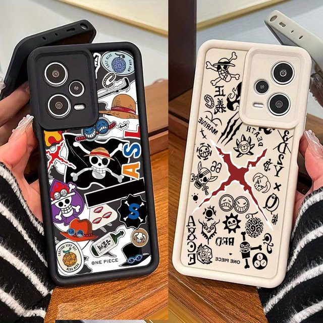 Anime One Piece Handyhülle mit Augen-Ladder-Design und Umhängeband für Xiaomi und POCO Modelle, Mehrfarbig - Bild 1