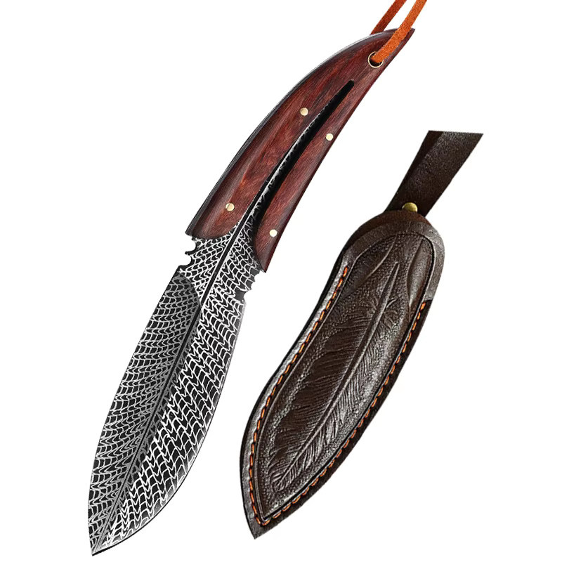 WXCOO Edelstahl Küchenmesser aus Edelstahl und Holz zum Schneiden von Fleisch, Knochen und Obst - Bild 6