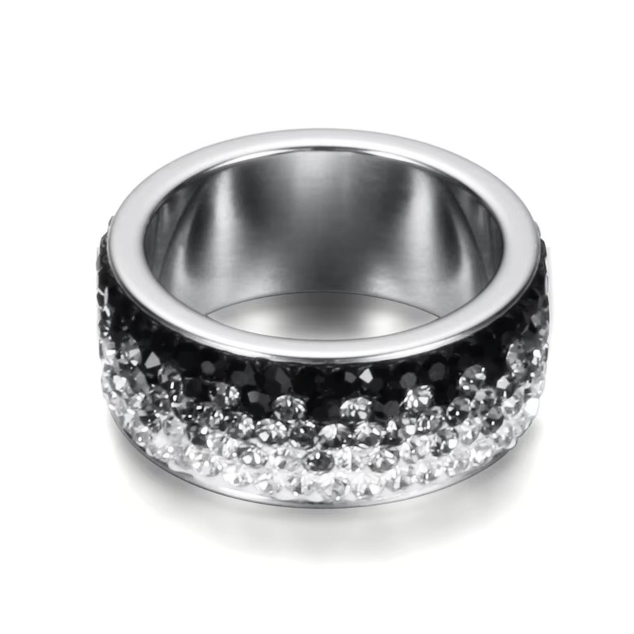 NIBA Ringe, Edelstahl, Kristall, Damen - Bild 2