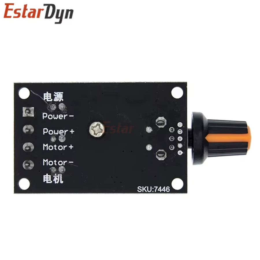 Estardyn PWM-Motorgeschwindigkeitsregler 3A 80W DC 6-28V mit Potentiometer für DC-Motoren, Lüfter und Pumpen - Bild 2