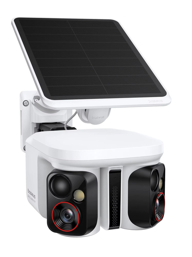 Baseus Security X1 Pro Outdoor Dual-Kamera Kabellose 3K-Sicherheitskamera mit Solarpanel, Gesichtserkennung und KI-Tracking in Weiß - Bild 5