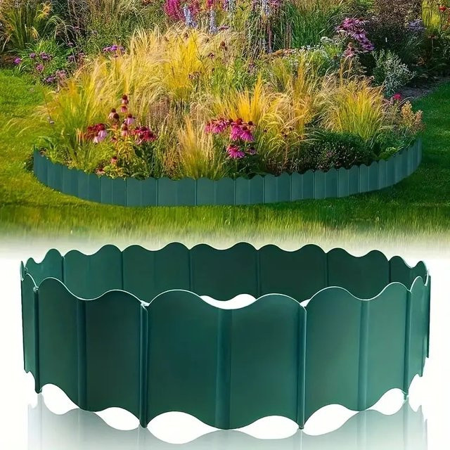 20 Stück Kunststoff Gartenzaun für Gemüsebeete und Rasen zur Beetbegrenzung - Bild 1