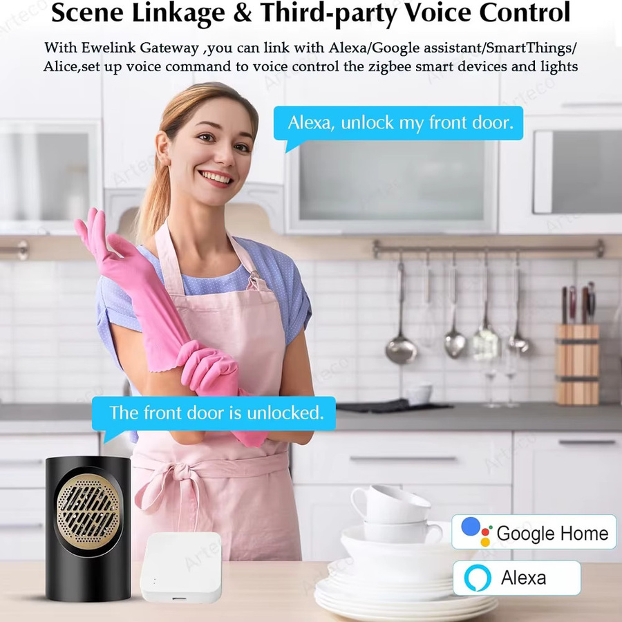 ZigBee Wireless Hub Gateway für Smart Home Automation in Weiß, kompatibel mit eWelink App, Amazon Alexa und Google Home - Bild 3