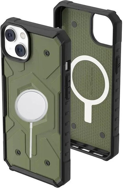 Urban Armorg Pathfinder MagSafe Hülle für Apple iPhone 16 15 14 13 12 Pro Max Plus Stoßfest und Robust in Grün/Transparent - Bild 1
