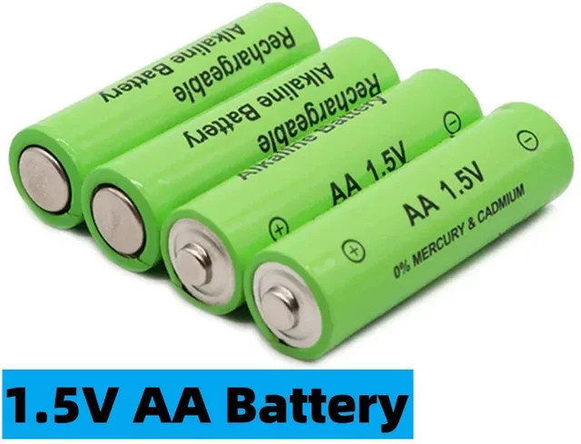 Wiederaufladbare AA-Batterien 1,5 V mit 3000 mAh in Grün - Bild 1