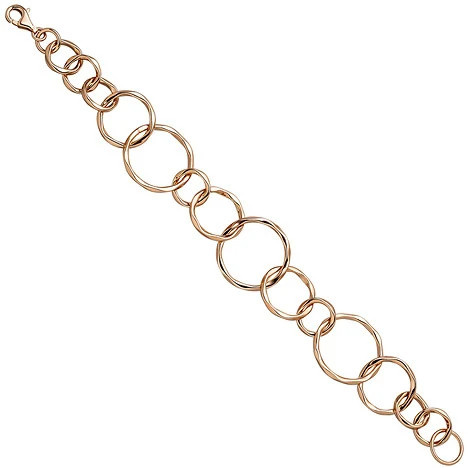 Colfem Armband, 925 Sterling Silber, rotgold vergoldet, 19 cm, Unisex - Bild 1