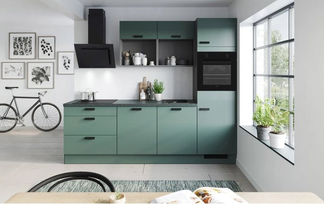 Impuls Küchen Küchenzeile IBZ4260A5 Thymian Grün Breite: 260 cm - Bild 1