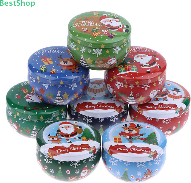 HNKMP Weihnachtsdose aus Blech in Multicolour für Kekse, Süßigkeiten oder Kerzen mit Herz-Design - Bild 1