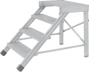 Hymer Rollbares Treppenpodest aus Aluminium in Silber, 3 Stufen, Stufenbreite: 60 cm - Bild 1