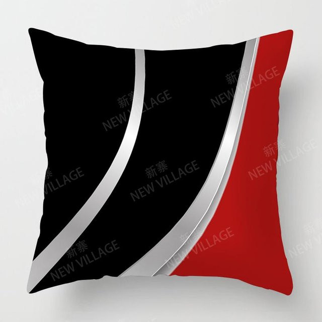 Moderner Kissenbezug von JMG Clothing mit floralem Design in Rot und Schwarz, B/B: 45 x 45 cm - Bild 1