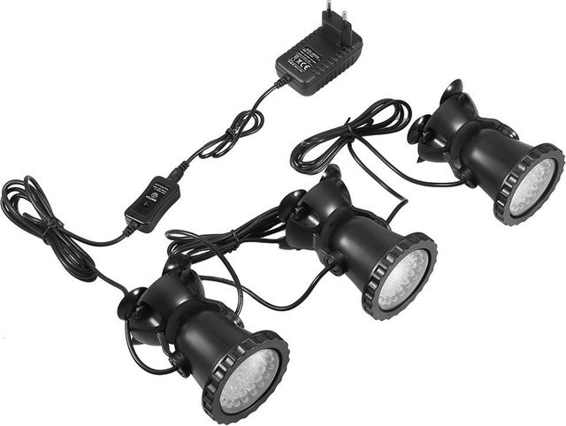 Canaryy RGB LED Aquarium Beleuchtung Schwarz, Wasserdichte IP68 Tauchbeleuchtung für Fischbecken und Gartenteich, Dimmbar mit Fernbedienung - Bild 1